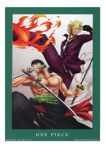Poster Con Relieve One Piece Zoro Sanji Bandai Ichiban Kuji