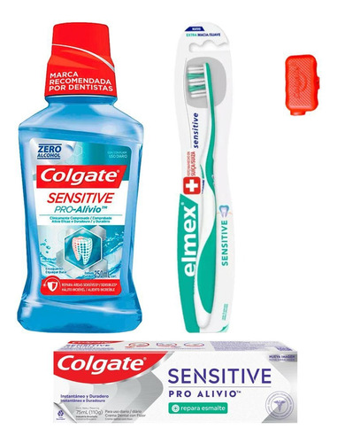 Kit Dental Colgate Sensitive Pro Alivio & Elmex