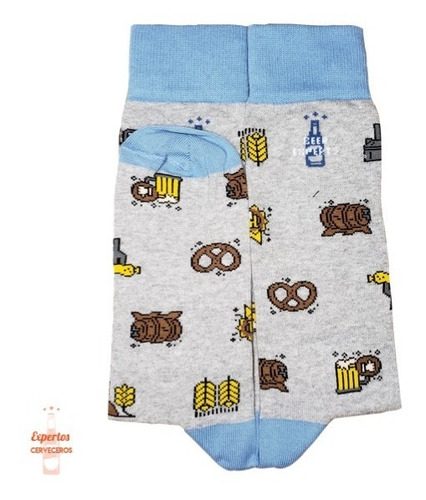Imagen 8 de 10 de Medias Beer Festival Socks (gris Claro)