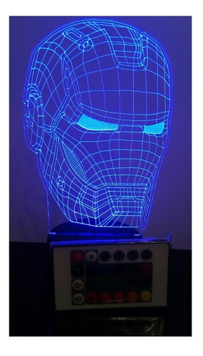 Lampara Led 3d Iron Man