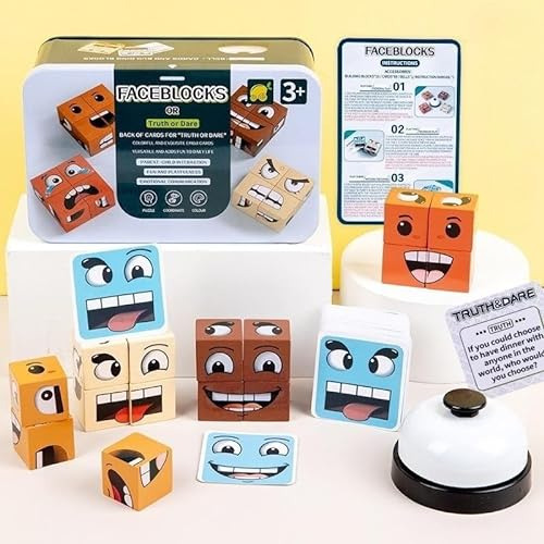 Juego Del Cubo De Cambio De Rostro. Cubo Mágico De Mad...