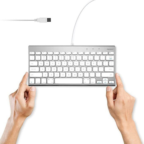 Macally Teclado Usb Con Cable Para Mac Y Pc,