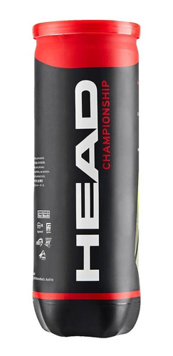 Pelota Head Championship Tubo X3 Tenis Padel  All Court