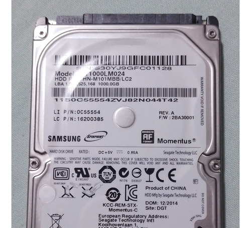 Disco Rigido Seagate Laptop St1000lm024 1 Tb