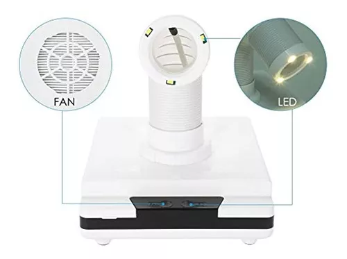 Ventilador de polvo para uñas, colector de polvo de uñas, 60 W, removedor  de polvo profesional de succión de uñas, aspirador de manicura, tubos