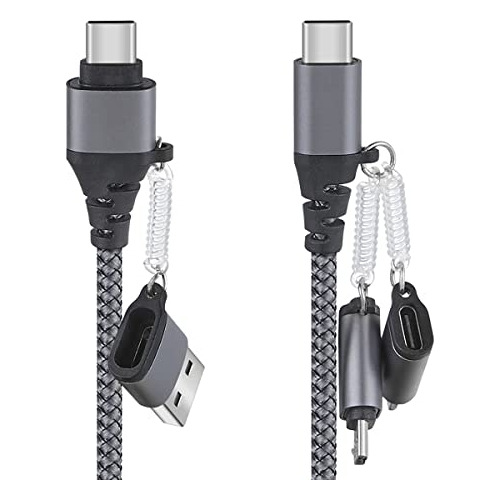 Cable De Carga Múltiple Lenmu Mica Usb C Pd, Cable Cargador