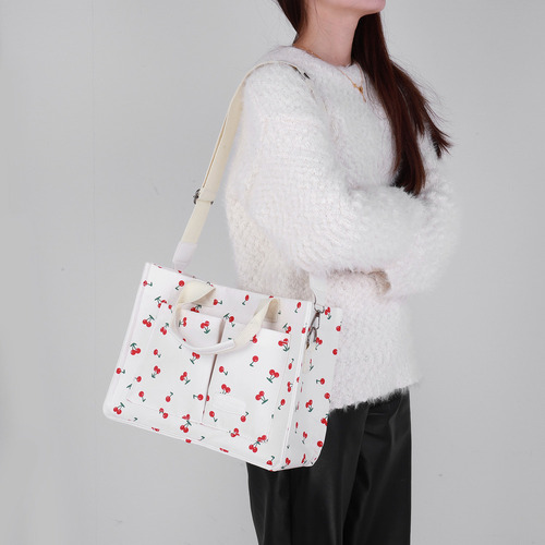 I Bolso De Mano Con Estampado De Cerezas For Mujer, Con