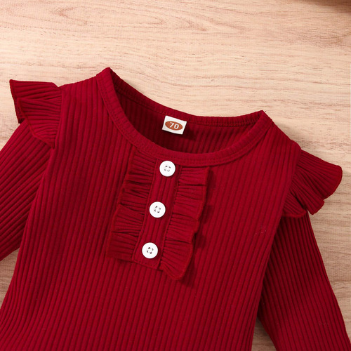Suit Para Niñas Con Botones Abiertos Y Falda A Cuadros