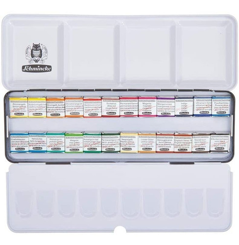 Acuarelas Schmincke Horadam Half-pan Compact 24 Colores 