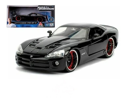 Letty's Dodge Viper Srt 10 Rapidos Y Furiosos 1:32 Jada Color Negro