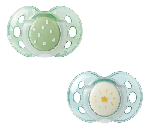 Chupete Silicona Night Time 18-36 Meses - Tommee Tippee 2x