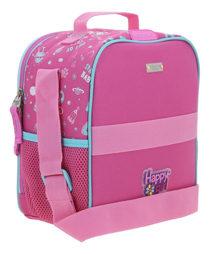 Mochila En Kit Con Ruedas Kinder Chenson Gato Hg70162-p Rosa Chicle Gato Space