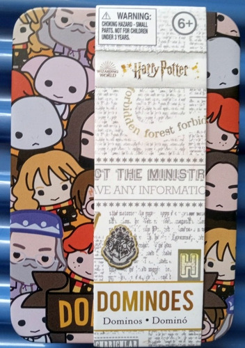 Harry Potter Chibi 28 Piezas Juego De Domino Caja Metalica