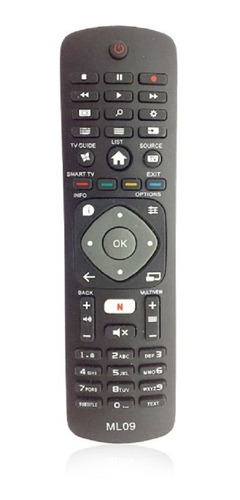 Control Remoto Para Philips Netflix Smart 4k 5000 6000 Tv Le