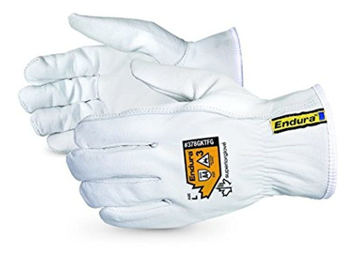 Guantes Para Conducir De Piel De Cabra, 1 par), L, Blanco