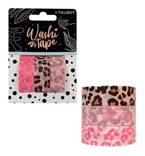 Cinta Adhesiva Washi Tape Animal Print 1,5cmx3m 5105 Talbot