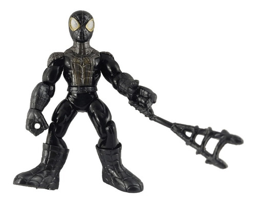 Figura Juguete Black Spiderman Hombre Araña Negro Gris