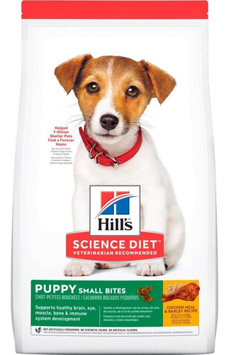 Alimento Hill's Science Diet Hill's Science Diet Small Bites para perro cachorro todos los tamaños sabor pollo y cebada en bolsa de 2kg