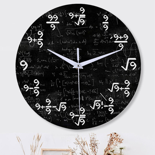 . Relógio De Parede De Matemática Estilo Decoração B