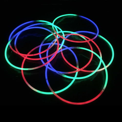 Imagen 8 de 8 de 100 Piezas Collares De Neón Glow Fiesta Neón Dj Batucada