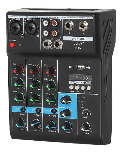 J.i.y Professional 4-channel Mixing Console Mini Usb Mixer W