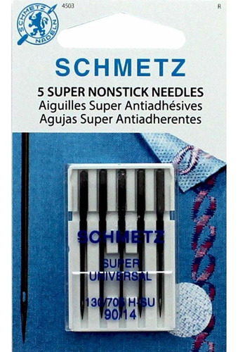 5 Agujas Schmetz Antiadherentes Size 90/14