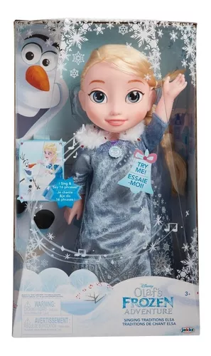 Boneca Disney Elsa Frozen Original Articulada Vinil 30cm Acompanha Olaf 8cm  Brinquedo Crianças Detalhes Desenhos Flocos De Neve No Vestido Azul Selo  Inmetro Bonecas Brinquedos Mimo Toys