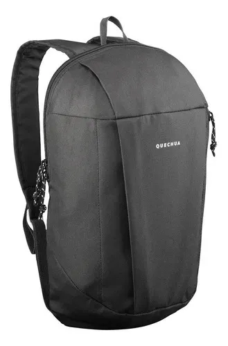 Mochila preta lisa Quechua Nh100 de 10 litros