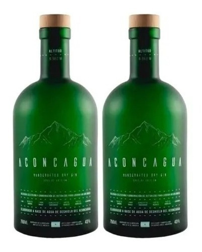 Gin Aconcagua Verde Lima & Lemon Grass 750ml X2 Ayrescuyanos