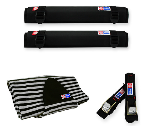 Capa Prancha Surf Toalha 5'8-5'11 Com Fita Rack E Espuma