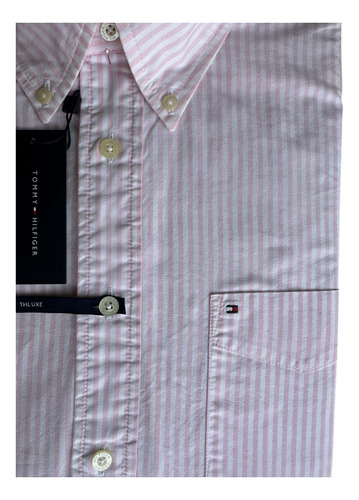 Camisa Tommy Hilfiger Hombre Manga Larga Talla L Cth076