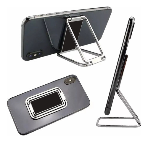 Soporte Metalico Hebilla Para Celular Tablet Plegable 