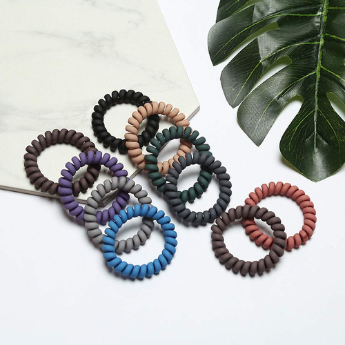 20 Lazos En Espiral Para El Pelo, Elásticos De Plástico, Sin