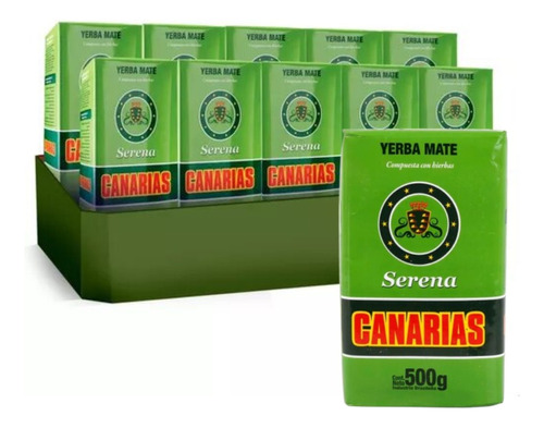 Yerba Mate Canarias Serena 500gr Bulto Pack X20 Unidades