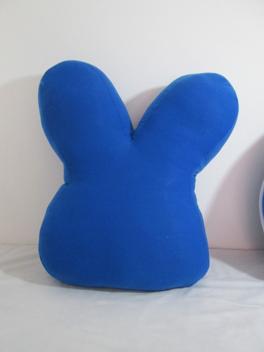 Almohada Cojín Decorativo Suave Y Abrazable Conejo Azul