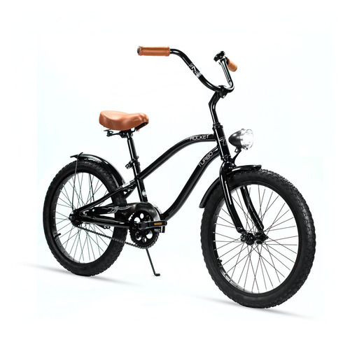 Bicicleta Urbana Rocket R20 De Aluminio Negro Turbo Tamaño del cuadro 110cm-130cm