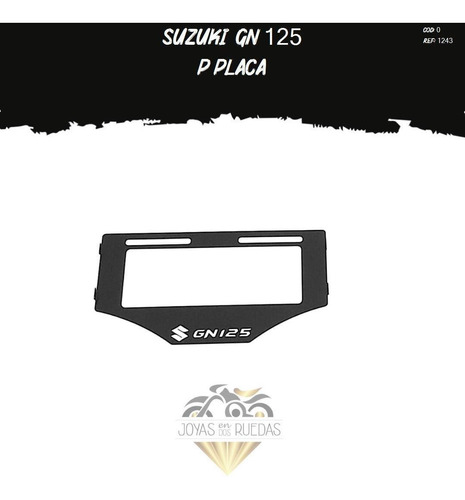 Porta Placa Partes Lujo Moto Suzuki Gn 125