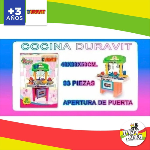 Imagen 5 de 10 de Mi Cocinita Cocina Duravit Chica Con 33 Accesorios Playking
