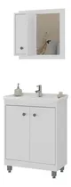 Comprar Mueble De Baño Completo - Botiquin Espejo Y Pileta - Madri Cantidad de agujeros para grifería Un agujero Color de la bacha Blanco Color del mueble Blanco