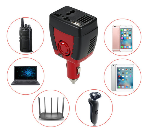 Adaptador Inversor De Corriente Para Automóvil De 150 W, 12