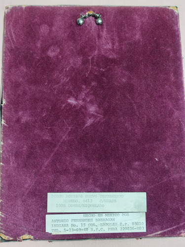 Antiguo Retablo Icono Portada Nuevo Testamento