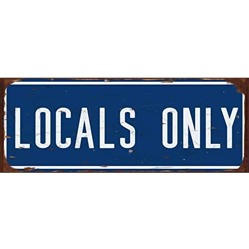 Cartel  Locals Only , Decoración De Playa, 16 X4 