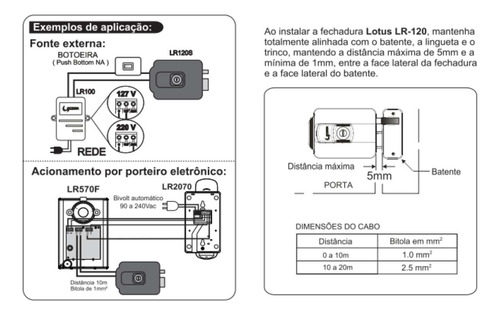Fechadura Elétrica Abre Dentro E Fora Lingueta Reversível