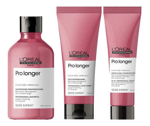 Pack Loreal Pro Pro Longer Shampoo + Acondicionador + Crema