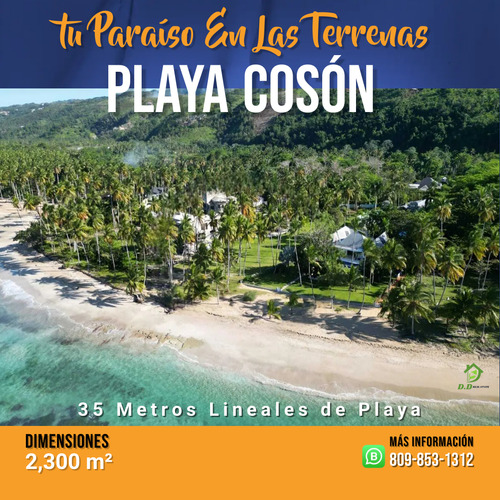 Solar En 1ra Línea En Coson - Las Terrenas 