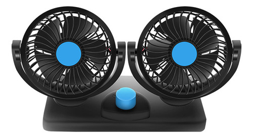 Ventilador Eléctrico Doble Cabeza Mini Car Fan 360° Usb Sile