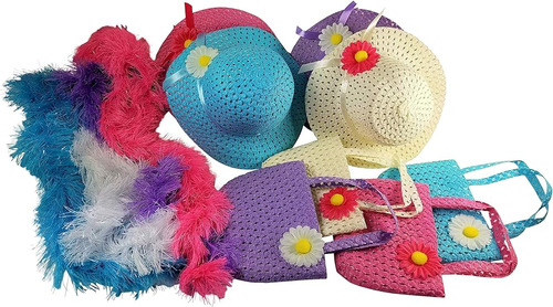 Twinkles Chicas Te Sombreros Bolsos Boas Juego Vestir Juego