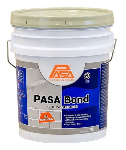 Pasa Bond Cubeta 19lts (adhesivo Para Concreto Y Morteros)