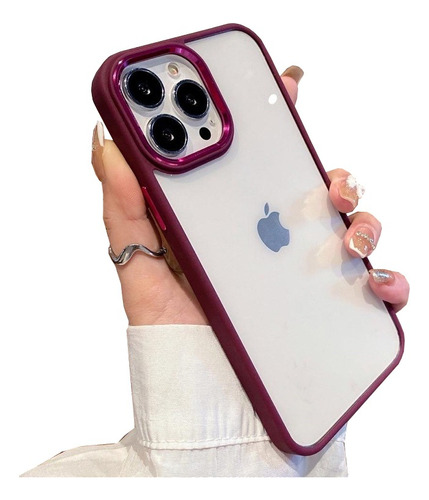 Funda Transparente Con Bordes De Color iPhone 14 Pro