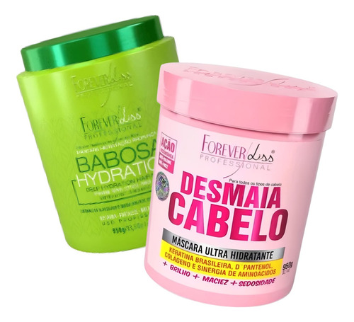 Desmaia Cabelo Forever Liss 950g E Babosa 950g Forever Liss 